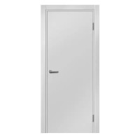 Дверь межкомнатная глухая Пронто 60x200 см Hardflex цвет белый жемчуг с замком и петлями