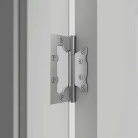 Дверь межкомнатная глухая Пронто 60x200 см Hardflex цвет серый жемчуг с замком и петлями