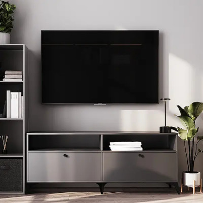 Тумба под телевизор Kub Моно 140x54x32 см ЛДСП цвет серый