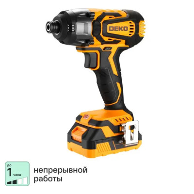 Винтоверт ударный аккумуляторный Deko DKTS20-LI, 20 В Li-ion 2 Ач