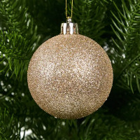Набор новогодних шаров Christmas ø5-6 см полистирол цвет красный матовый 25 шт.