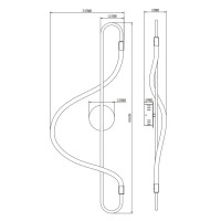 Светильник настенный светодиодный бра Fancy FR6059WL-L28BS цвет латунь