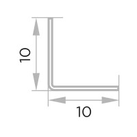 Угол ПВХ 10x10x2700 мм черный