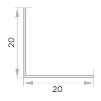 Угол ПВХ 20x20x2700 мм венге