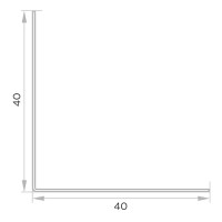 Угол ПВХ 40x40x2700 мм белый