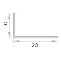 Угол ПВХ арочный 10x20x2700 мм черный