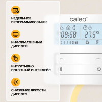 Терморегулятор для теплого пола Caleo C950 электронный программируемый цвет белый