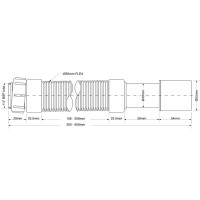 Труба гофрированная McAlpine раздвижная 1.1/2 40/50мм длина 500 мм MRMF2-05