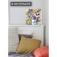 Картина на холсте Кролики 30x30 см