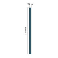 Стеновая панель МДФ Вэйв синий 2700х119х16 мм 0.32 м²