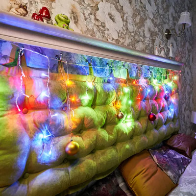 Гирлянда светодиодная Занавес Дождь 1.5x1 м 96 LED мультисвет