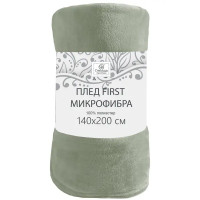 Плед First 140x200 см микрофибра цвет серо-зеленій