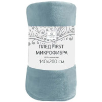 Плед First 140x200 см микрофибра цвет голубой