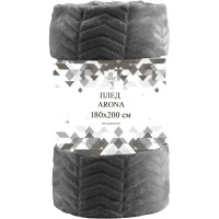 Плед Arona 180x200 см велсофт цвет графит