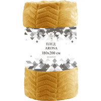 Плед Arona 180x200 см велсофт цвет охра