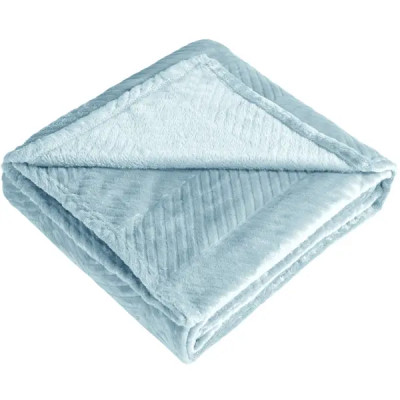 Плед Alaro 180x200 см велсофт цвет голубой