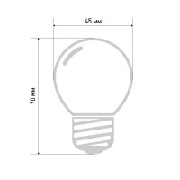 Лампа светодиодная Neon-Night E27 230 В 1 Вт шар 80 лм желтый цвет света