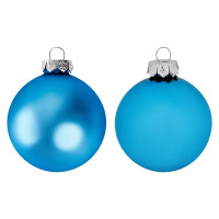 Набор новогодних шаров Christmas ø7 см цвет синий 8 шт.