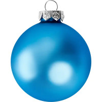 Набор новогодних шаров Christmas ø7 см цвет синий 8 шт.