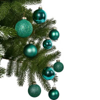 Набор новогодних шаров Christmas ø6 см стекло цвет зеленый 26 шт.