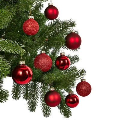 Набор новогодних шаров Christmas ø6 см цвет красный 26 шт.