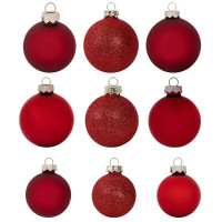 Набор новогодних шаров Christmas ø6 см цвет красный 26 шт.