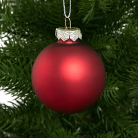 Набор новогодних шаров Christmas ø6 см цвет красный 26 шт.