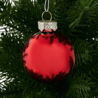 Набор новогодних шаров Christmas ø6 см цвет красный 26 шт.