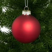 Набор новогодних шаров Christmas ø6 см цвет красный 26 шт.