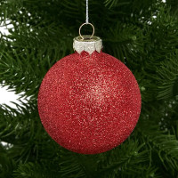 Набор новогодних шаров Christmas ø6 см цвет красный 26 шт.
