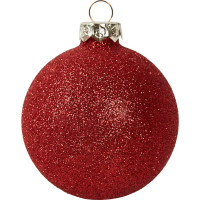 Набор новогодних шаров Christmas ø6 см цвет красный 26 шт.