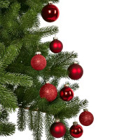 Набор новогодних шаров Christmas ø6 см цвет красный 26 шт.