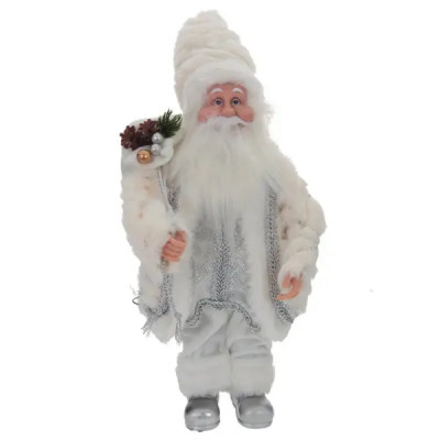 Игрушка Remeco Collection Дед Мороз 795401 38x13x18 см цвет бело-серый