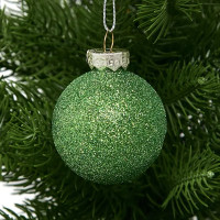 Набор новогодних шаров Christmas ø6 см цвет зеленый 26 шт.