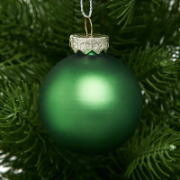 Набор новогодних шаров Christmas ø6 см цвет зеленый 26 шт.