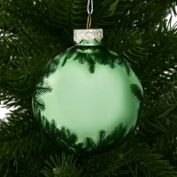 Набор новогодних шаров Christmas ø6 см цвет зеленый 26 шт.
