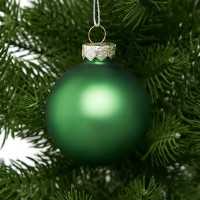 Набор новогодних шаров Christmas ø6 см цвет зеленый 26 шт.