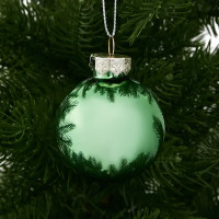 Набор новогодних шаров Christmas ø6 см цвет зеленый 26 шт.
