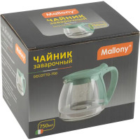 Заварочный чайник 0.75 л Mallony Decotto стекло цвет прозрачный