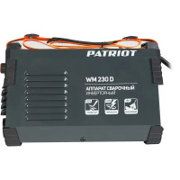 Сварочный аппарат инверторный Patriot WM230D MMA, 230 А, до 5 мм