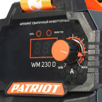 Сварочный аппарат инверторный Patriot WM230D MMA, 230 А, до 5 мм