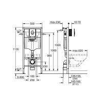 Инсталляция для подвесного унитаза Grohe Solido 38956000