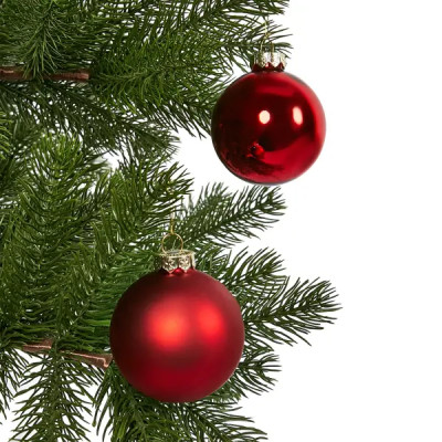 Набор новогодних шаров Christmas ø7 см цвет красный 8 шт.