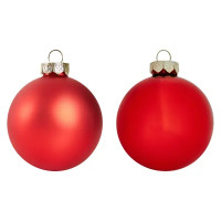 Набор новогодних шаров Christmas ø7 см цвет красный 8 шт.