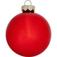 Набор новогодних шаров Christmas ø7 см цвет красный 8 шт.