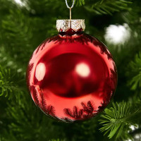 Набор новогодних шаров Christmas ø7 см цвет красный 8 шт.