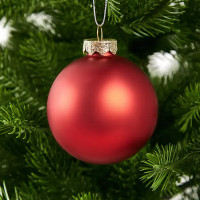 Набор новогодних шаров Christmas ø7 см цвет красный 8 шт.