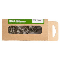 Саморезы универсальные потайные острые оцинкованные 2.5x12 40 шт.