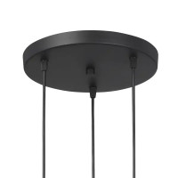 Люстра потолочная Софт Трио 3 лампы 9 м² цвет черный/коричневый