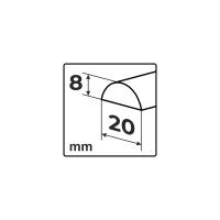 Порог для душевой перегородки 120x2x0.8 см цвет прозрачный